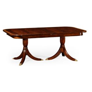 Jonathan Charles Fine Furniture - Buckingham Regency Crotch Mahogany Single Leaf Extending Dining Table - 492266-75L-MAH