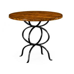 Jonathan Charles Fine Furniture - Casually Country Walnut Bistro Style Panelled Round Centre Table - 491045-CFW