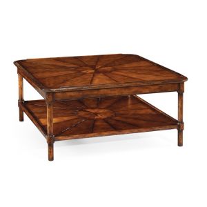 Jonathan Charles Fine Furniture - Country Farmhouse Square Rustic Walnut Coffee Table - 492599-WAL