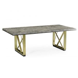 Jonathan Charles Fine Furniture - Geometric 84'' Casual Transitional Rectangular Dark French Oak Dining Table - 500290-84L-DFO