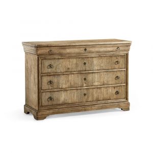Jonathan Charles Fine Furniture - Timeless Entropy Louis Phillipe Drawer Chest in Stripped Brown Chestnut - 003-3-267-WNC