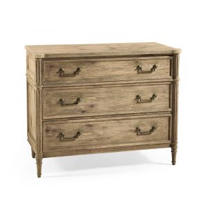 Jonathan Charles Fine Furniture - Timeless Kalpa Louis XVI Drawer Chest in Stripped Brown Chestnut - 003-3-262-WNC