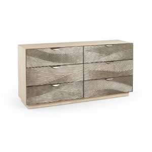 Jonathan Charles Fine Furniture - Water Capillary Cast Metal Texture Double Dresser - 001-1-711-CAL