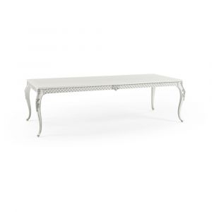 Jonathan Charles Fine Furniture - White Inversion Lattice Leg Dining Table - 002-2-A62-CHK