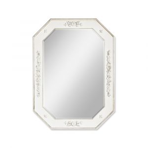 Jonathan Charles Fine Furniture - White Parhelion Carved Mirror - 002-1-300-CHK