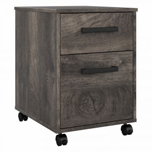 Kathy Ireland Home - City Park 2 Drawer Mobile File Cabinet in Dark Gray Hickory - CPF116GH-03