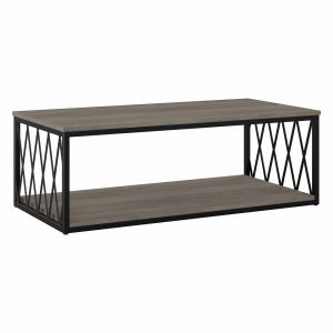 Kathy Ireland Home - City Park Industrial Coffee Table in Dark Gray Hickory - CPT248DG-03