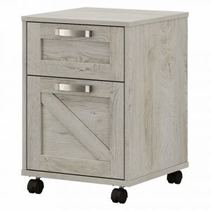 Kathy Ireland Home - Cottage Grove 16W 2 Drawer Mobile Pedestal in White - CGF116CWH-03