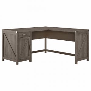 Kathy Ireland Home - Cottage Grove 60W L Desk in Restored Gray - CGD160RTG-03