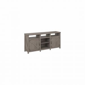 Kathy Ireland Home - Cottage Grove 65W Farmhouse TV Stand for 70 Inch TV in Restored Gray - CGV265RTG-03