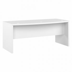 Kathy Ireland Home - Echo 72W Bow Front Desk in Pure White - KI60109-03