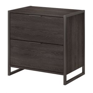 Kathy Ireland Office - Atria 2 Drawer Lateral File Cabinet in Charcoal Gray - Assembled - ARF130CRSU
