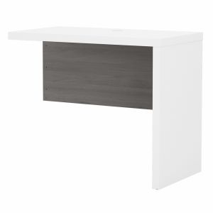 Kathy Ireland Office - Echo 36W Desk Return in Pure White and Modern Gray - KI60508-03