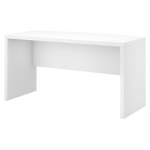 Kathy Ireland Office - Echo 60W Bow Front Desk in Pure White - KI60105-03