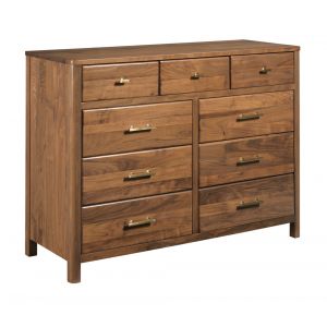 Kincaid Furniture - Monogram Walnut Flat Top Nine Drawer Dresser - 315-131