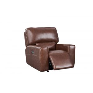 Leather Italia USA - Broadway Chair - Glider P2 Brown - 1669-EH9049G-018540LV