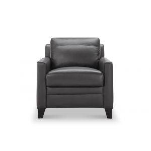 Leather Italia USA - Fletcher Chair Charcoal - 1444-6287B-011128A
