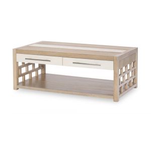 Legacy Classic Furniture - Biscayne Rectangle Cocktail Table W/ Travertine Insert - 1500-103