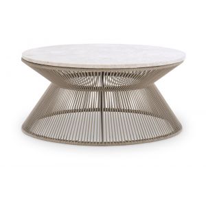 Legacy Classic Furniture - Biscayne Rope Cocktail Table W/ Travertine Top - 1500-502