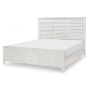 Legacy Classic Furniture - Edgewater Sand Dollar Complete Panel Bed Cal King 60 White Finish - 1313-4107K