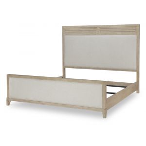 Legacy Classic Furniture - Edgewater Soft Sand Complete Upholstered Bed King 66 Wood Finish - 1310-4206K