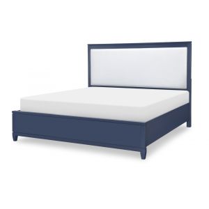 Legacy Classic Furniture - Summerland Inkwell Complete Upholstered Bed King 66 Blue Finish - 1162-4206K