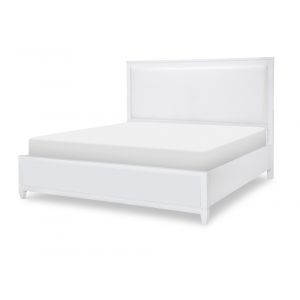 Legacy Classic Furniture - Summerland White Complete Upholstered Bed King 66 White Finish - 1160-4206K