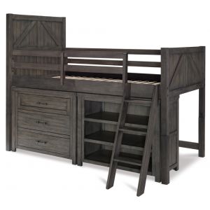 Legacy Classic Kids - Bunkhouse Complete Twin Mid Loft Bed with Single Dresser & Bookcase - N8830-8333K