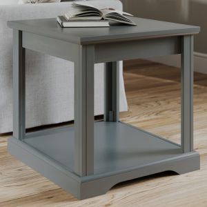 Legends Furniture - Bridgevine Home 24 in. Grey Solid Wood Side Table - CY4110.MSH