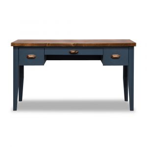 Legends Furniture - Bridgevine Home 53 in. Blue and Brown Finish Solid Wood Writing Desk - NT6210.BWK