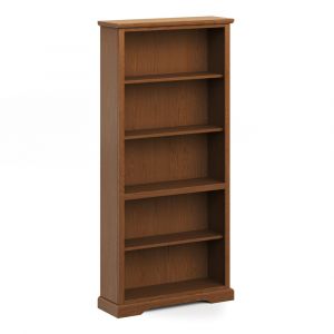 Legends Furniture - Bridgevine Home 72 in. Five Shelf Bourbon Brown Finish Solid Wood Bookshelf - CY6673.OBR