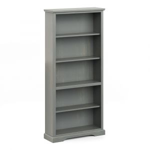 Legends Furniture - Bridgevine Home 72 in. Five Shelf Grey Finish Solid Wood Bookshelf - CY6672.MSH