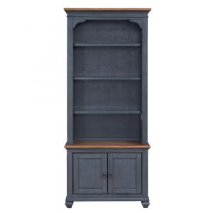 Legends Furniture - Bridgevine Home Americana 79 inch Universal Pier Bookcase, No Assembly Required, Corduroy Blue Finish - ZAMR-3000