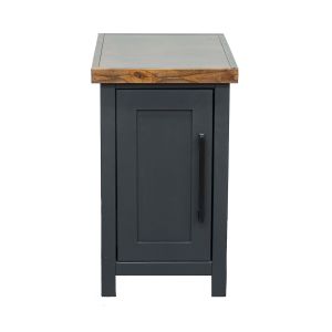 Legends Furniture - Bridgevine Home Essex 14 inch Chairside Table, No Assembly Required, Black and Whiskey Finish - ES4520.SWK