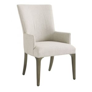 Lexington - Ariana Bellamy Upholstered Arm Chair In Rich Gray Finish And Silver Gray Fabric - 01-0732-883-01