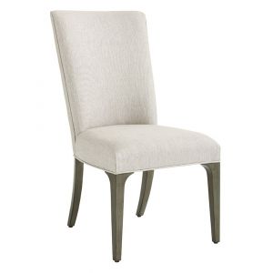 Lexington - Ariana Bellamy Upholstered Side Chair In Rich Gray Finish And Silver Gray Fabric - 01-0732-882-01