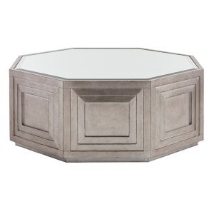 Lexington - Ariana Rochelle Octagonal Cocktail Table With Mirrored Top And Silver Leaf Finish - 01-0733-947