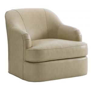 Lexington - Laurel Canyon Alta Vista Leather Swivel Chair Ivory - 01-7710-11SW-LL-40