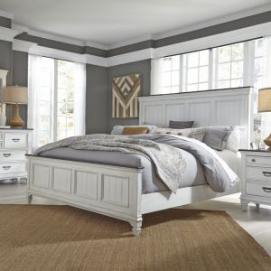 Liberty Furniture - Allyson Park 4 Piece Queen Panel Bed, Dresser & Mirror, Nightstand Set - 417-BR-QPBDMN