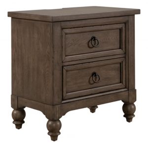 Liberty Furniture - Americana Farmhouse 2 Drawer Night Stand w/ Charging Station - 615-BR61