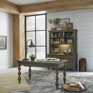 Liberty Furniture - Americana Farmhouse 3 Piece Desk, Credenza & Hutch Set  - 615-HO-3DH