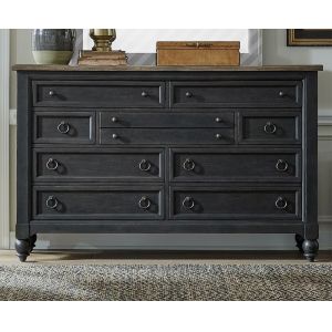 Liberty Furniture - Americana Farmhouse 9 Drawer Dresser - Black - 615-BR31-B