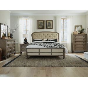 Liberty Furniture - Americana Farmhouse Queen Shelter Bed, Dresser & Mirror, Chest, Night Stand  - 615-BR-QSHDMCN