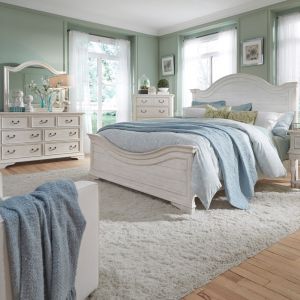 Liberty Furniture - Bayside 4 Piece Queen Panel Bed, Dresser & Mirror, Chest Set - 249-BR-QPBDMC