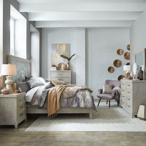 Liberty Furniture - Belmar Queen Panel Bed, Dresser & Mirror, Chest, Night Stand  - 902-BR-QPBDMCN