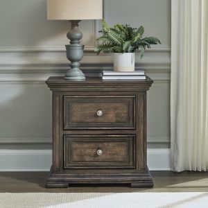 Liberty Furniture - Big Valley 2 Drawer Night Stand w/ Charging Station - 361-BR61