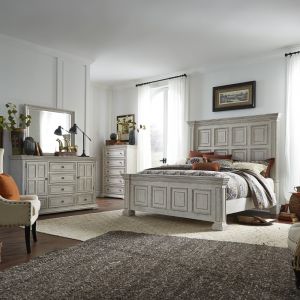 Liberty Furniture - Big Valley California King Panel Bed, Dresser & Mirror, Chest - 361W-BR-CPBDMC