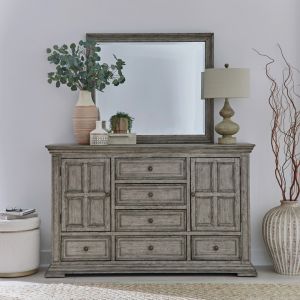 Liberty Furniture - Big Valley Dresser & Mirror  - 361G-BR-DM