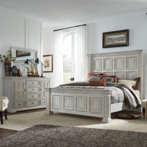 Liberty Furniture - Big Valley King Panel Bed, Dresser & Mirror - 361W-BR-KPBDM
