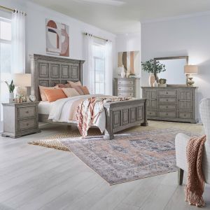 Liberty Furniture - Big Valley Queen Panel Bed, Dresser & Mirror, Chest, Night Stand  - 361G-BR-QPBDMCN